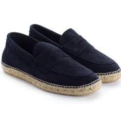 Abarca Shoes Alpargatas De Verano^Mocasín Piel Marino