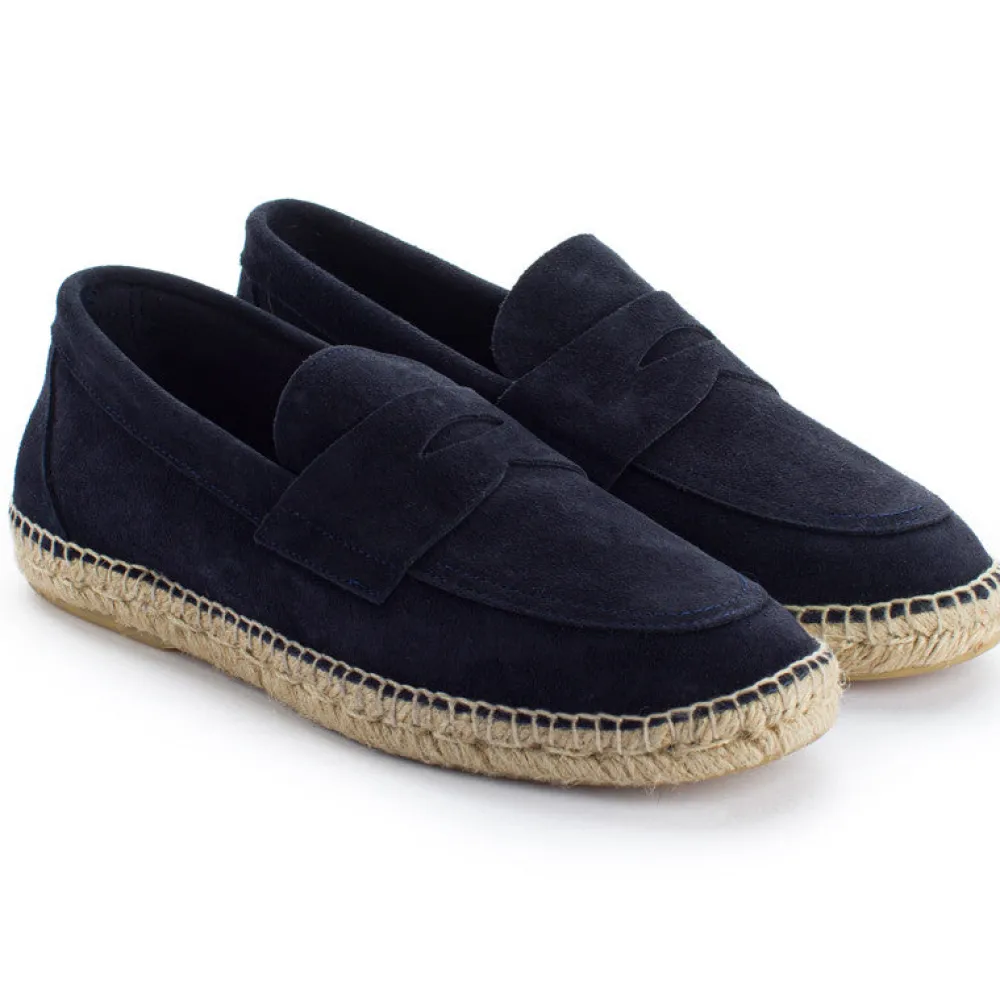 Abarca Shoes Alpargatas De Verano^Mocasín Piel Marino