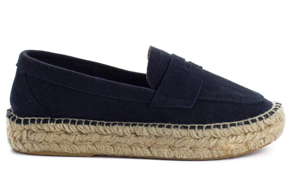 Abarca Shoes Alpargata Mocasín^Mocasín Piel Marino 312