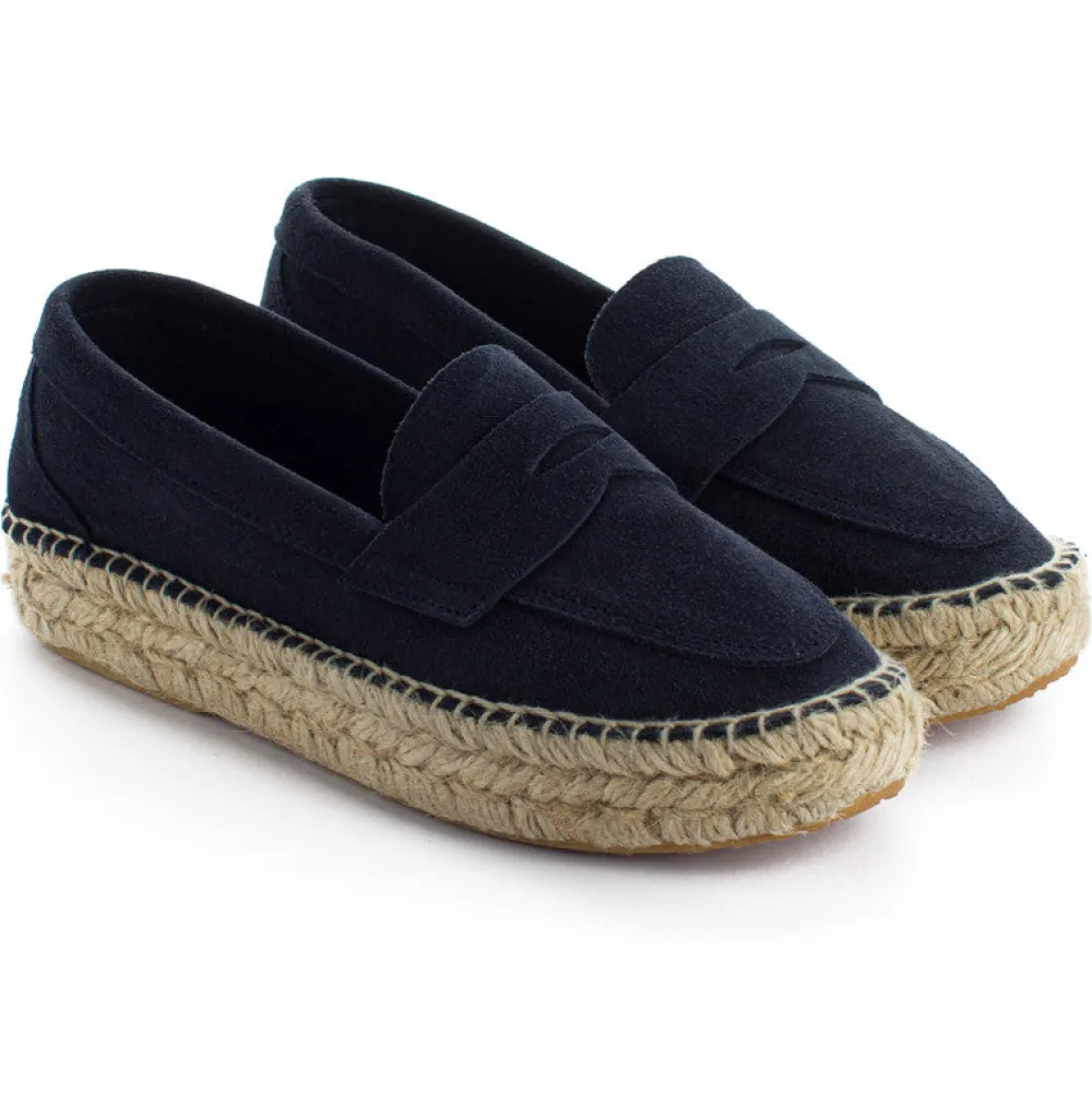 Abarca Shoes Alpargata Mocasín^Mocasín Piel Marino 312