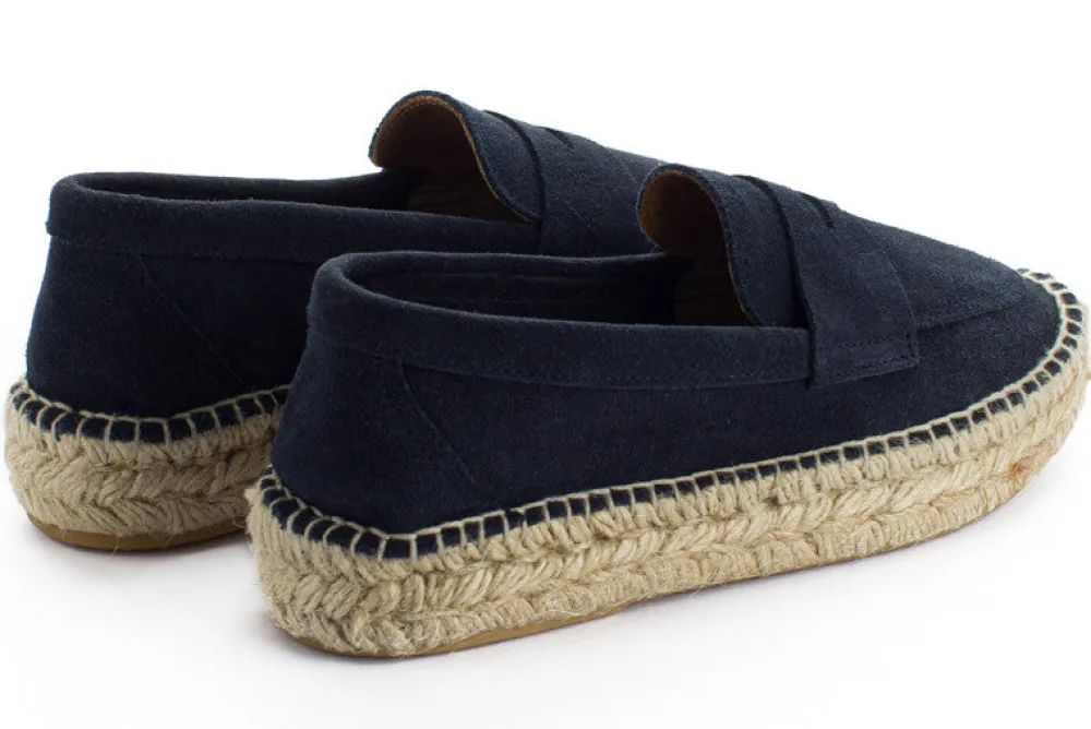 Abarca Shoes Alpargata Mocasín^Mocasín Piel Marino 312