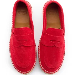 Abarca Shoes Alpargatas De Verano^Mocasín Piel Rojo