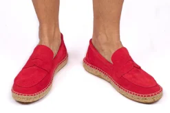 Abarca Shoes Alpargata Mocasín^Mocasín Piel Rojo