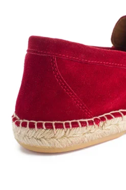 Abarca Shoes Alpargata Mocasín^Mocasín Piel Rojo Ingles