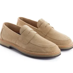 Abarca Shoes Zapatos De Piel^Mocasín Piel Serraje Beige