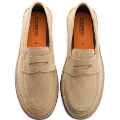 Abarca Shoes Mocasínes^Mocasín Piel Serraje Beige