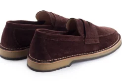 Abarca Shoes Zapatos De Piel^Mocasín Piel Serraje Chocolate