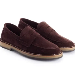 Abarca Shoes Mocasínes^Mocasín Piel Serraje Chocolate