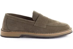 Abarca Shoes Zapatos De Piel^Mocasín Piel Serraje Gris Verde