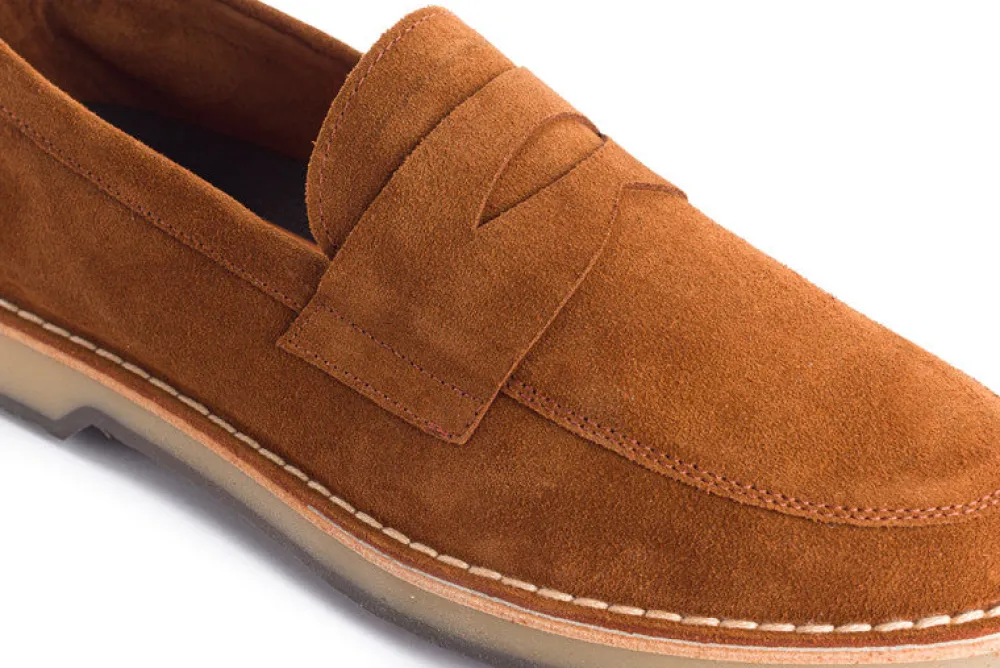 Abarca Shoes Zapatos De Piel^Mocasín Piel Serraje Marron