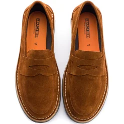 Abarca Shoes Mocasínes^Mocasín Piel Serraje Marron