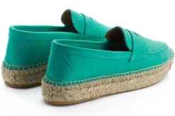 Abarca Shoes Alpargata Mocasín^Mocasín Piel Turquesa