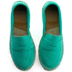 Abarca Shoes Alpargata Mocasín^Mocasín Piel Turquesa