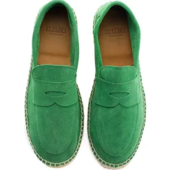 Abarca Shoes Alpargatas De Verano^Mocasín Piel Verde