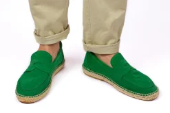 Abarca Shoes Alpargatas De Verano^Mocasín Piel Verde