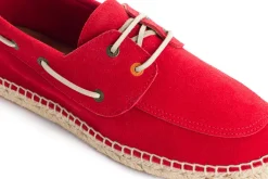 Abarca Shoes Alpargatas Náuticas^Nautico Piel Rojo 556