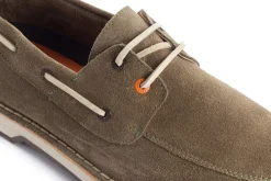 Abarca Shoes Nauticos^Nautico Piel Serraje Gris Verde