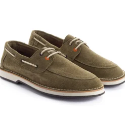 Abarca Shoes Nauticos^Nautico Piel Serraje Verde