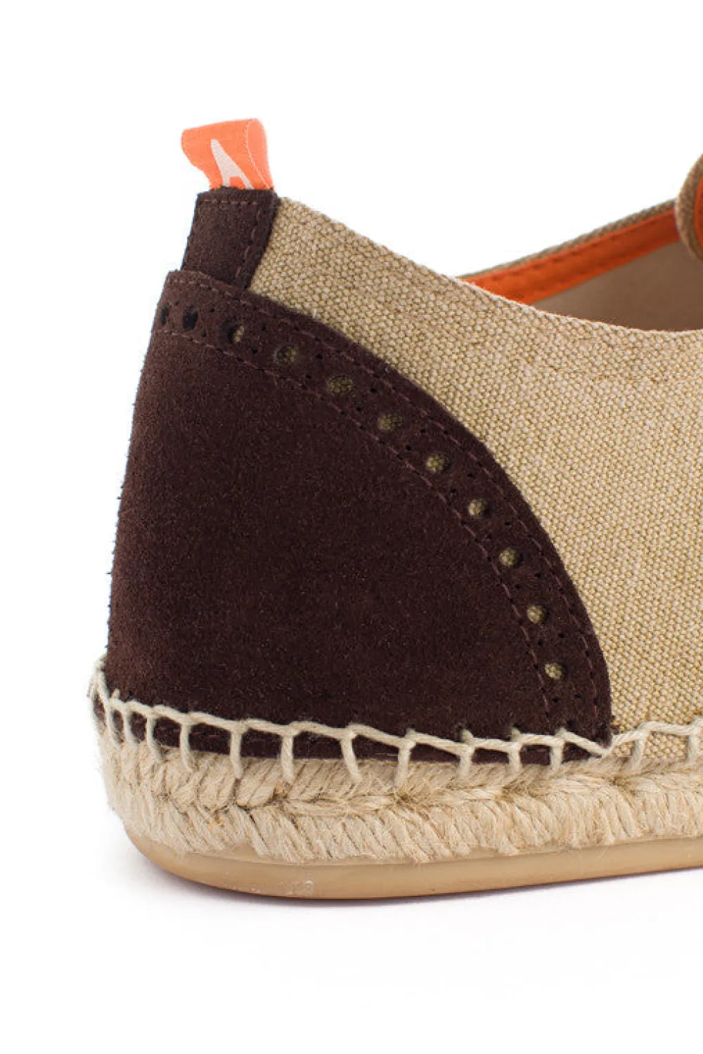 Abarca Shoes Alpargatas De Verano^Oxford Piel Beige + Chocolate