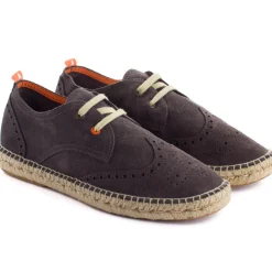 Abarca Shoes Alpargatas De Verano^Oxford Piel Gris 870