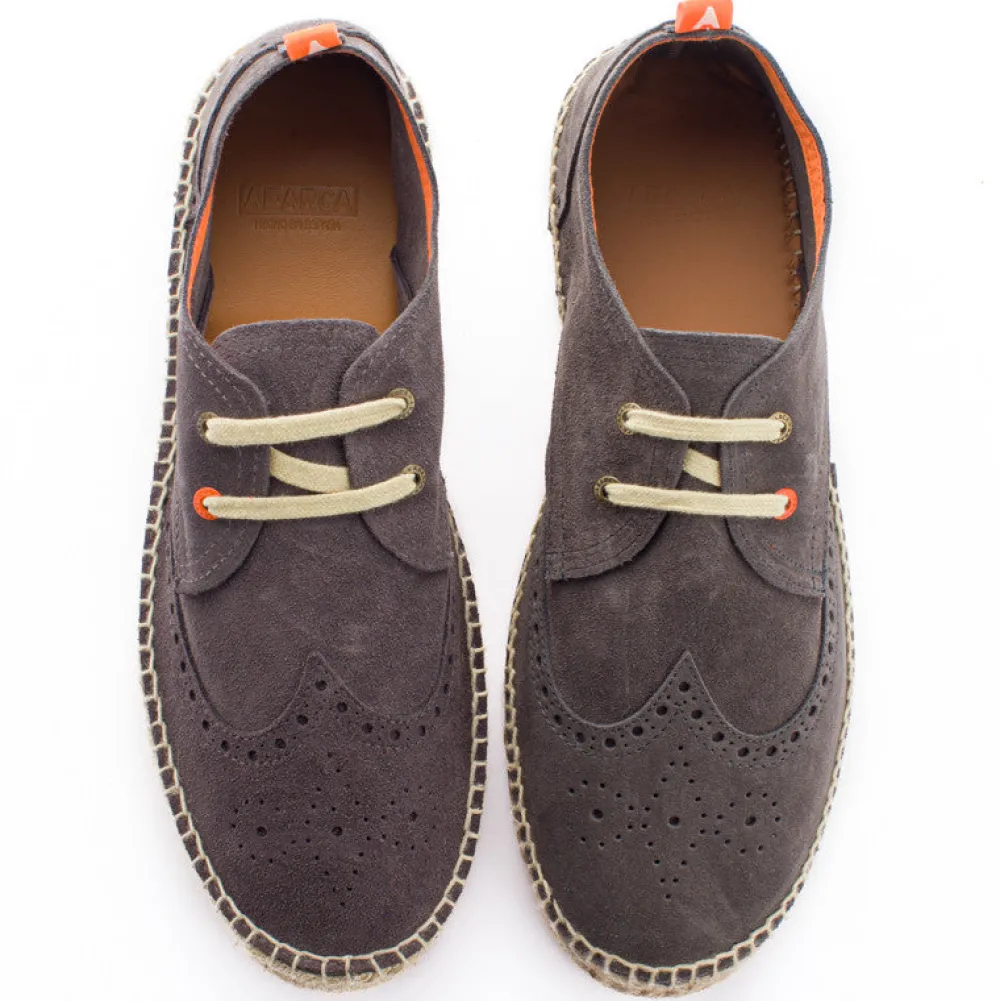Abarca Shoes Alpargatas De Verano^Oxford Piel Gris 870
