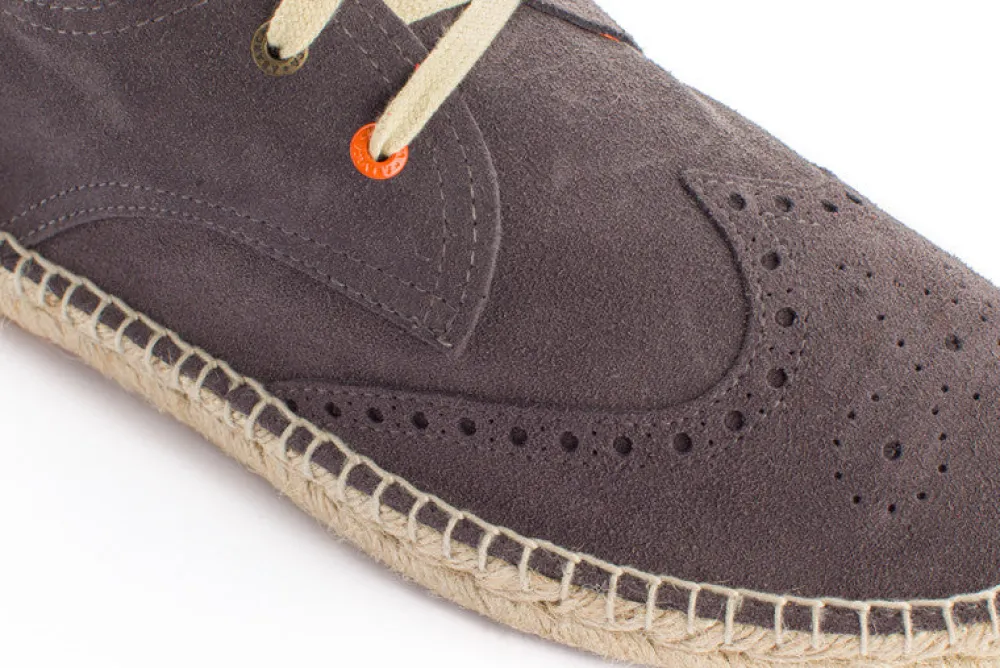 Abarca Shoes Alpargatas De Verano^Oxford Piel Gris 870