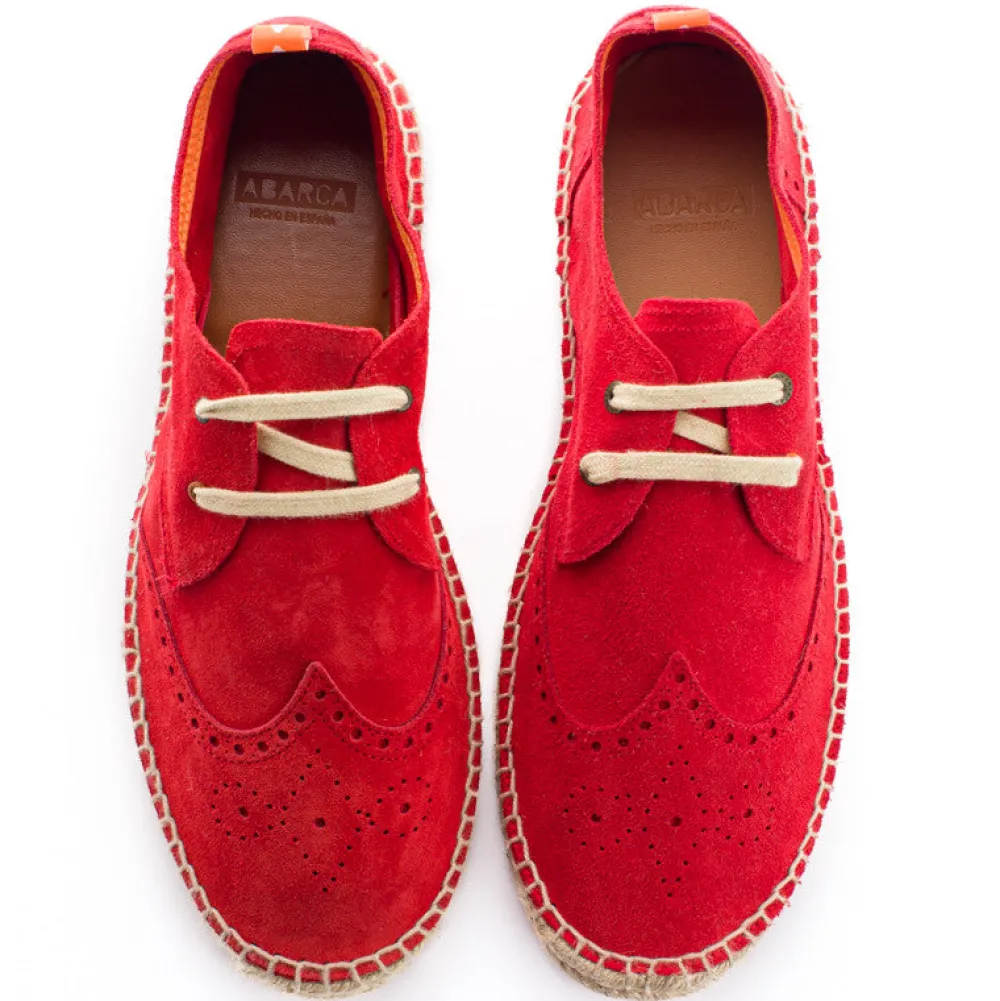 Abarca Shoes Alpargatas Oxford^Oxford Piel Rojo