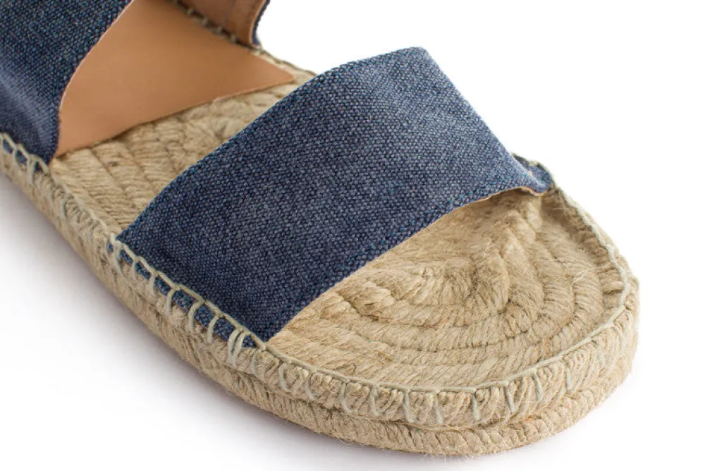 Abarca Shoes Sandalias Yute^Pascale Domine Marino Sandalias De Yute