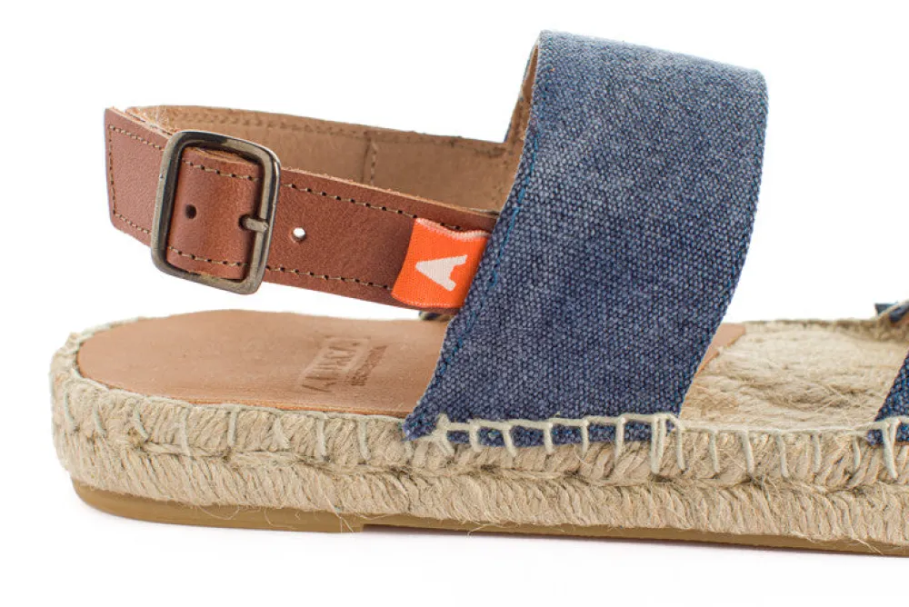 Abarca Shoes Sandalias Yute^Pascale Domine Marino Sandalias De Yute