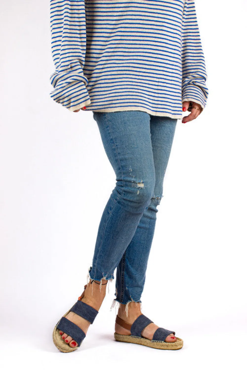 Abarca Shoes Sandalias Yute^Pascale Domine Marino Sandalias De Yute