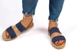 Abarca Shoes Sandalias Yute^Pascale Domine Marino Sandalias De Yute