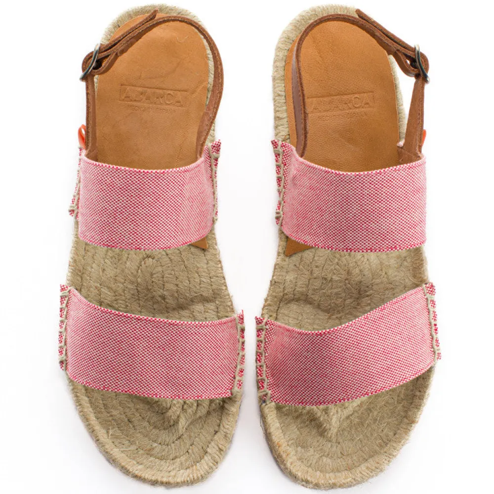 Abarca Shoes Sandalias Yute^Pascale Domine Rojo Sandalias De Yute