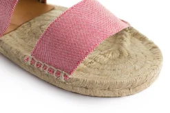 Abarca Shoes Sandalias Yute^Pascale Domine Rojo Sandalias De Yute