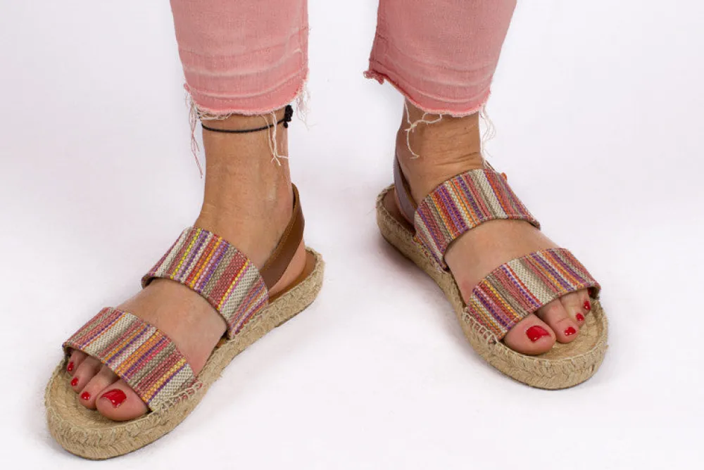 Abarca Shoes Sandalias Yute^Pascale Mayoral Naranja Sandalias De Yute