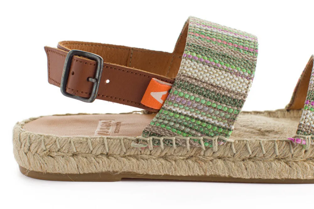 Abarca Shoes Sandalias Yute^Pascale Mayoral Verde Sandalias De Yute