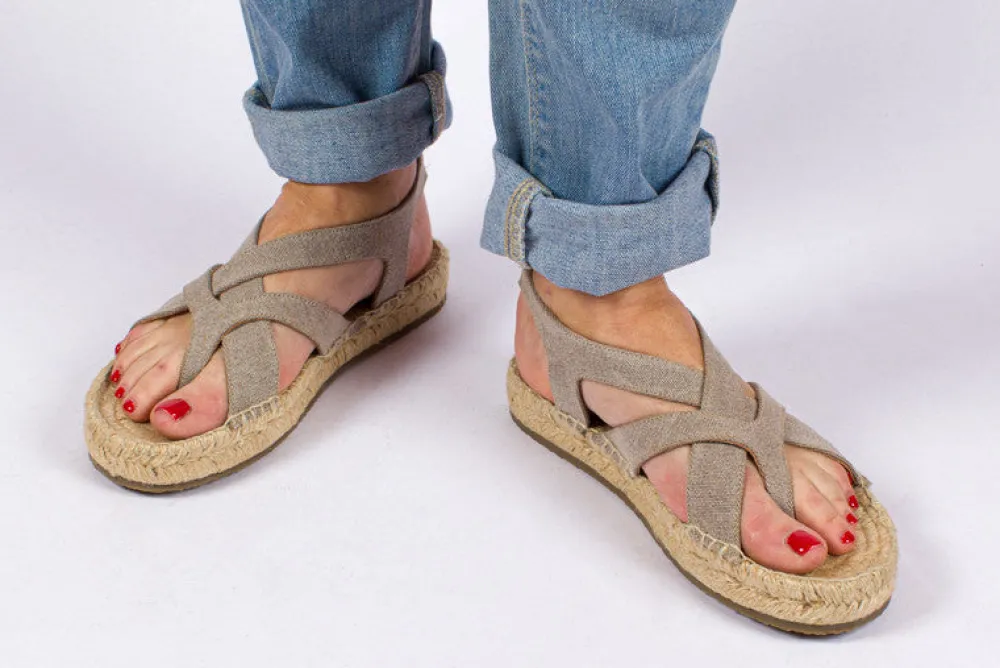 Abarca Shoes Sandalias Yute^Sandalia Terra Formentera Panna