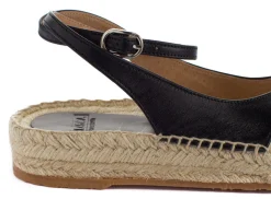 Abarca Shoes Sandalias Yute^Sandalias De Yute Piel Menorca Color Negro