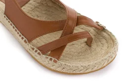 Abarca Shoes Alpargatas De Verano^Sandalias De Yute Piel Menorca Camel