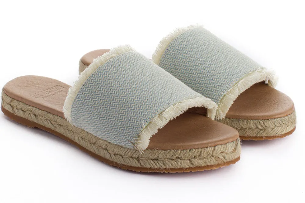 Abarca Shoes Sandalias Yute^Sandalias De Yute Santorini Unisex Color Celeste