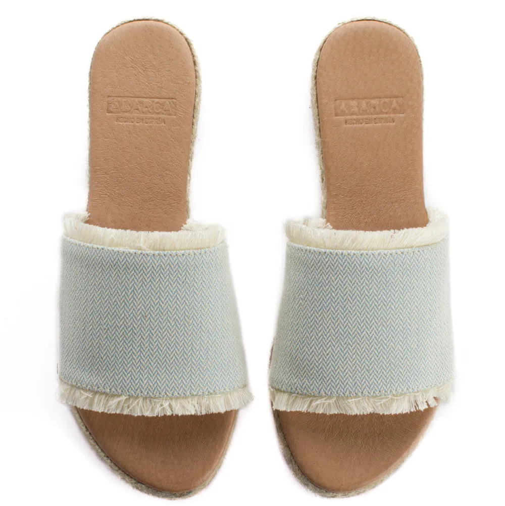 Abarca Shoes Sandalias Yute^Sandalias De Yute Santorini Unisex Color Celeste