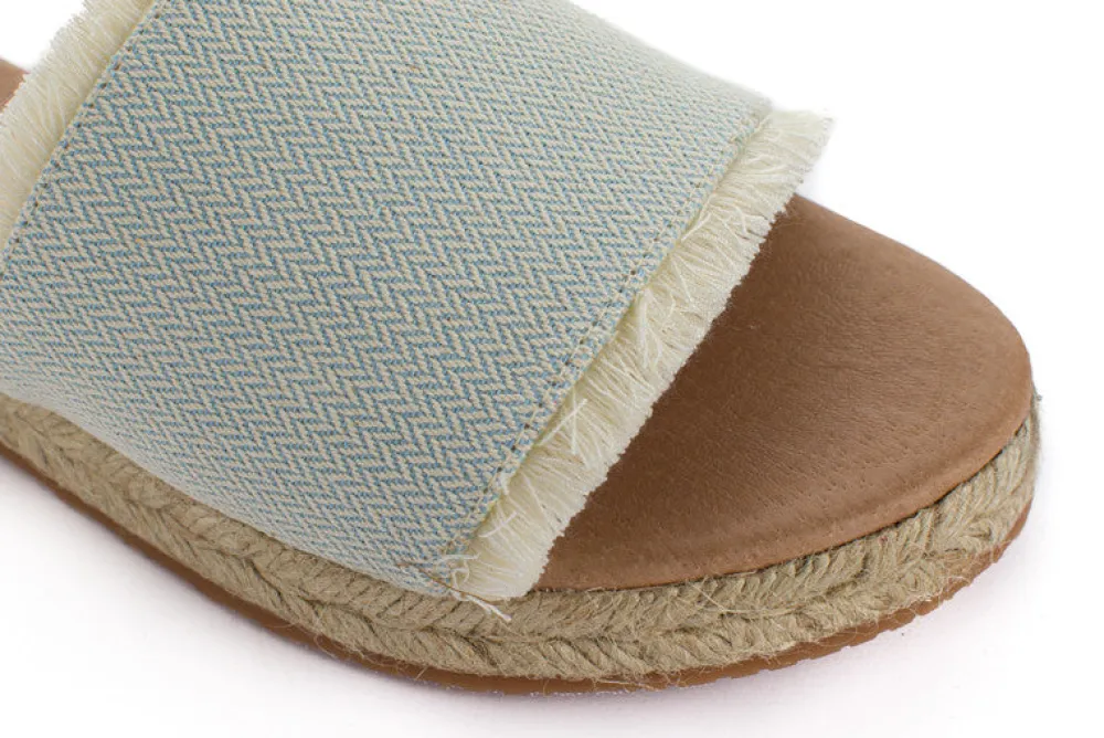 Abarca Shoes Sandalias Yute^Sandalias De Yute Santorini Unisex Color Celeste