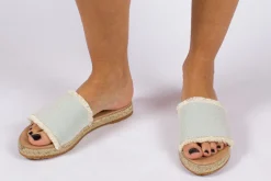Abarca Shoes Sandalias Yute^Sandalias De Yute Santorini Unisex Color Celeste