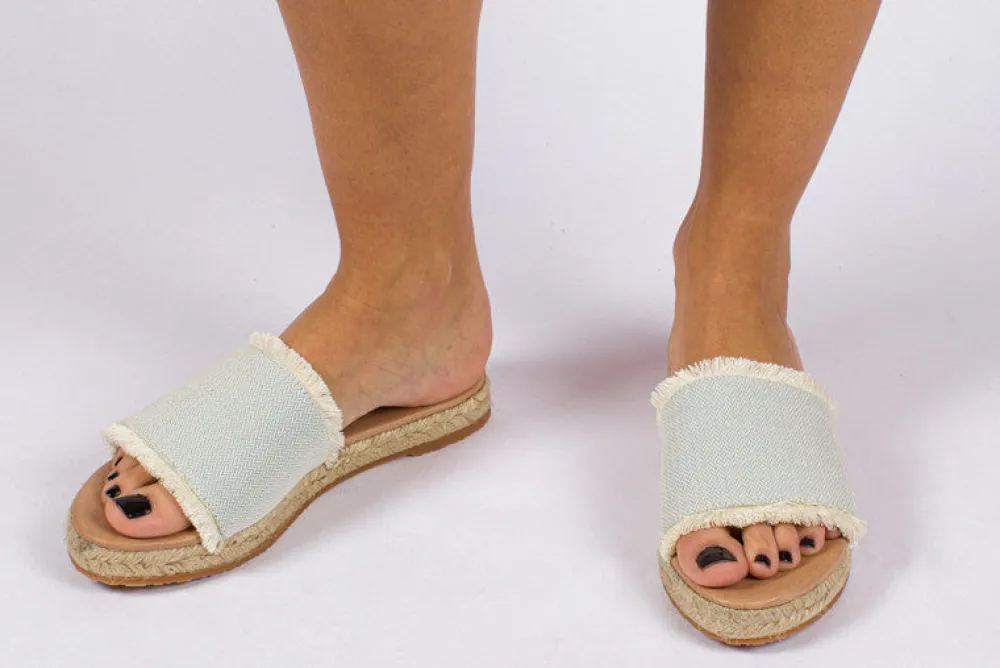 Abarca Shoes Sandalias Yute^Sandalias De Yute Santorini Unisex Color Celeste