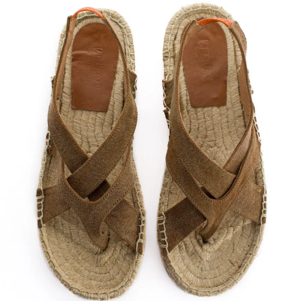 Abarca Shoes Sandalias Yute^Sandalias De Yute Terra Formentera Cuero
