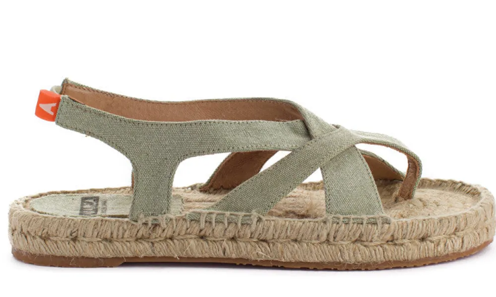 Abarca Shoes Sandalias Yute^Sandalias De Yute Terra Formentera Kaki