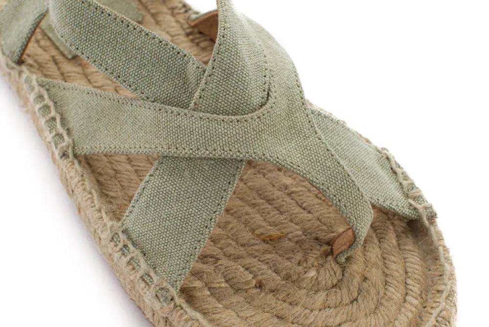 Abarca Shoes Sandalias Yute^Sandalias De Yute Terra Formentera Kaki