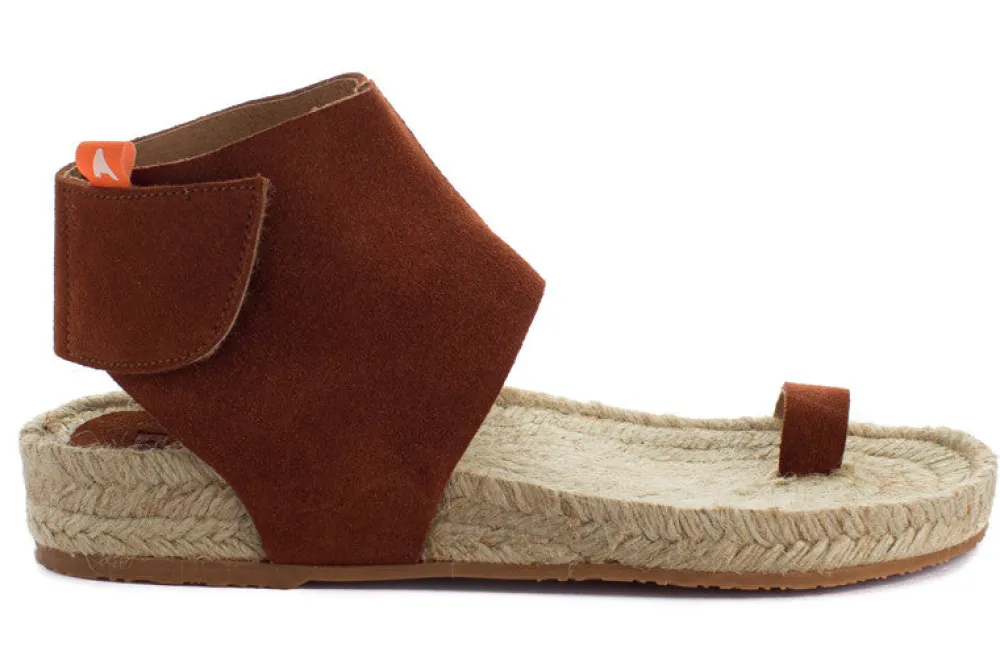 Abarca Shoes Sandalias Yute^Sandalias Piel Ibiza Marron