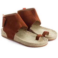Abarca Shoes Sandalias Yute^Sandalias Piel Ibiza Marron