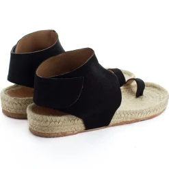 Abarca Shoes Alpargatas De Verano^Sandalias Piel Ibiza Negro