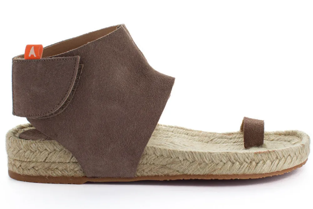 Abarca Shoes Sandalias Yute^Sandalias Piel Ibiza Topo